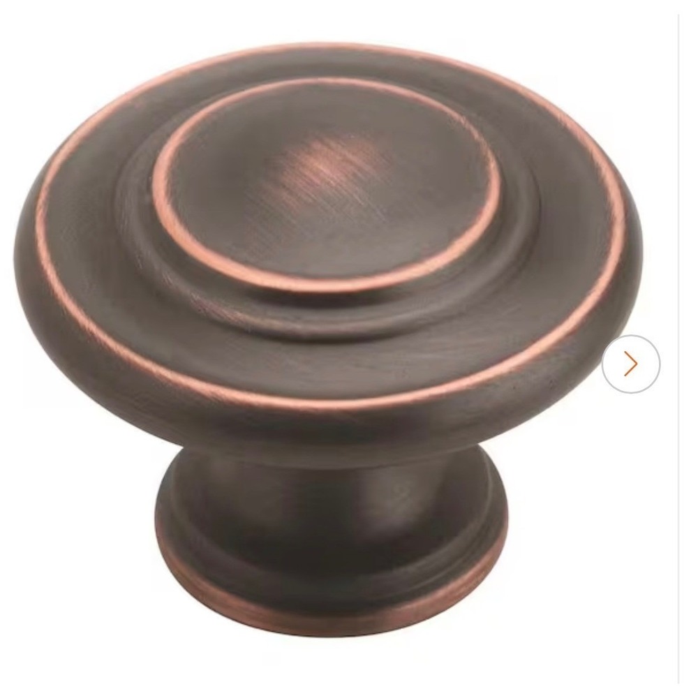 Amerock 10 Pack Oil Rubbed Bronze Cabinet Knobs 1-5/16in Round Tiered 1586ORB